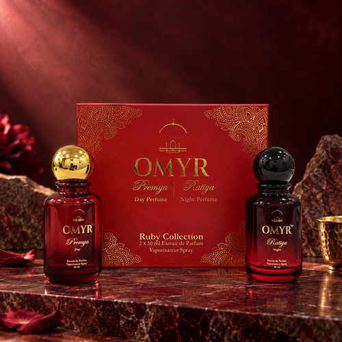 OMYR Ruby Collection perfume duo with Premya and Ratiya